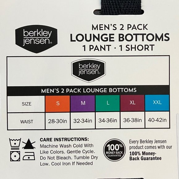 Men's Brushed Jersey Knit Lounge Bottoms set 1 pant & 1 short NWT - Picture 4 of 4